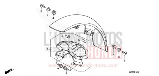FRONT FENDER VT750SB de 2011